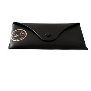 NEW RAY-BAN  Black Leather Sunglasses Cases &  Sealed Cleaning Cloth 1910-24